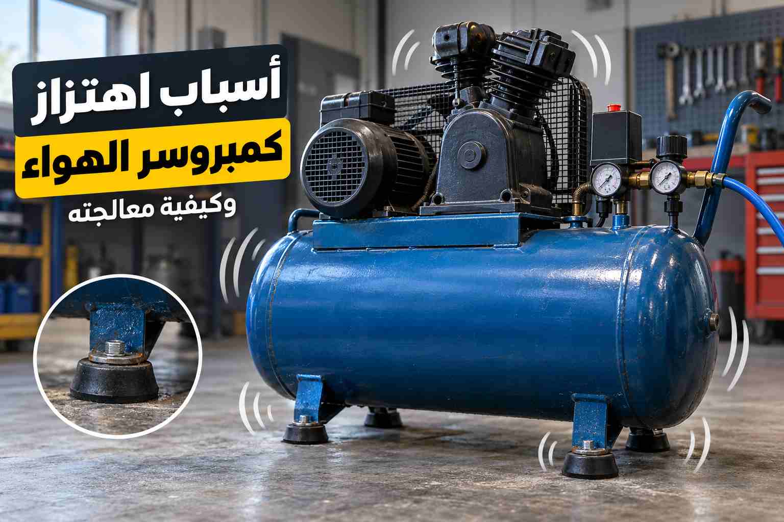 أسباب اهتزاز كمبروسر الهواء أثناء التشغيل