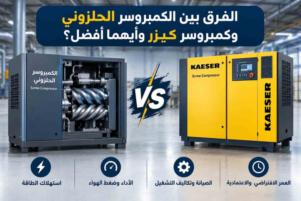 الفرق بين الكمبروسر الحلزوني وكمبروسر كيزر