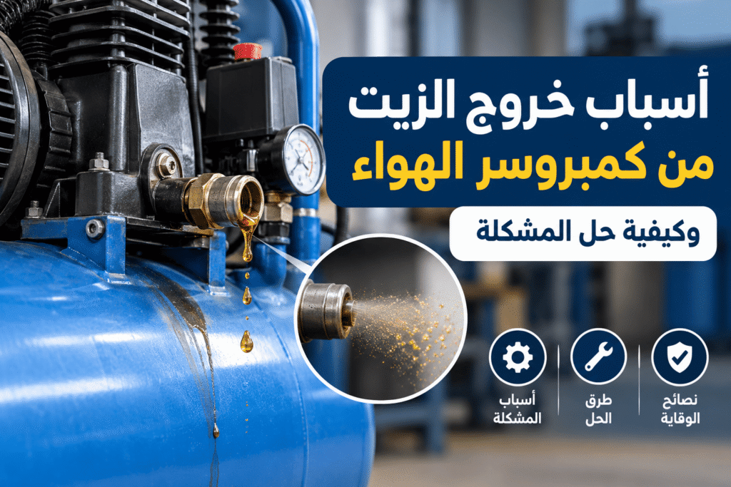 أسباب خروج الزيت من كمبروسر الهواء