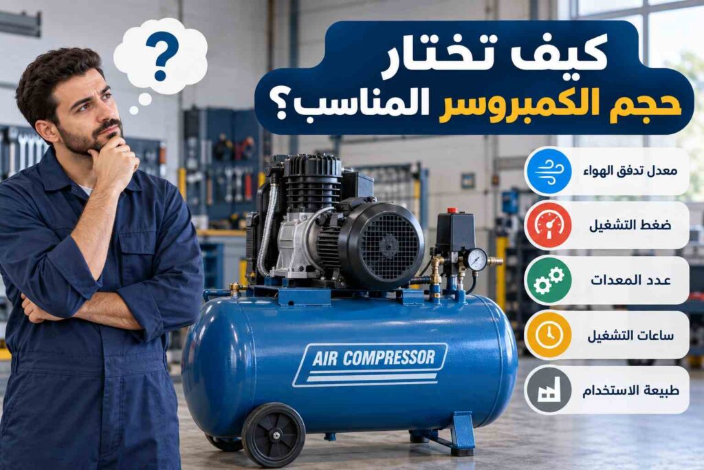 كيفية اختيار حجم الكمبروسر